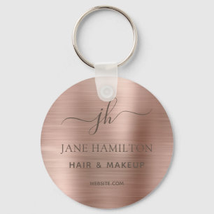 Aangepast geborsteld metaal promotionele bedrijfsn sleutelhanger