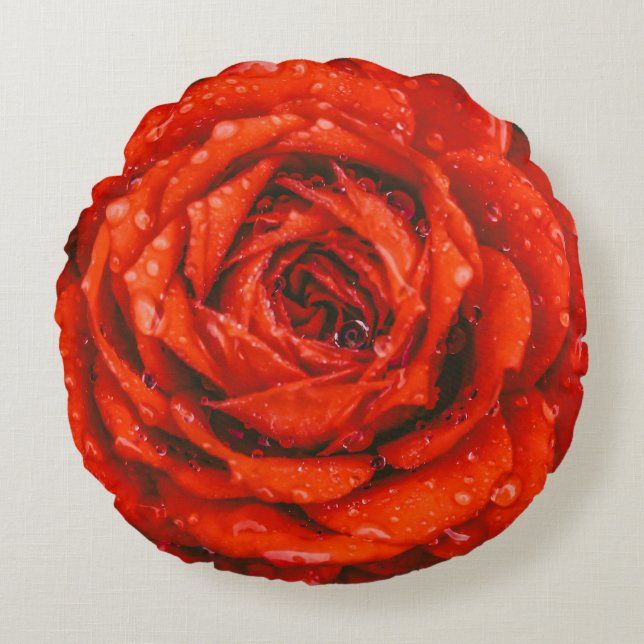 Aangepast geborsteld polyester Ronde Sierkussen (1 Rond Kussen (Voorkant)