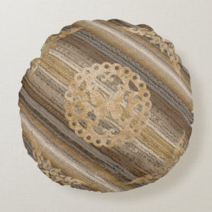 Aangepast geborsteld polyester Ronde Sierkussen Rond Kussen