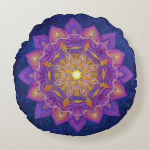 Aangepast geborsteld polyester Ronde Throw Cushion Rond Kussen