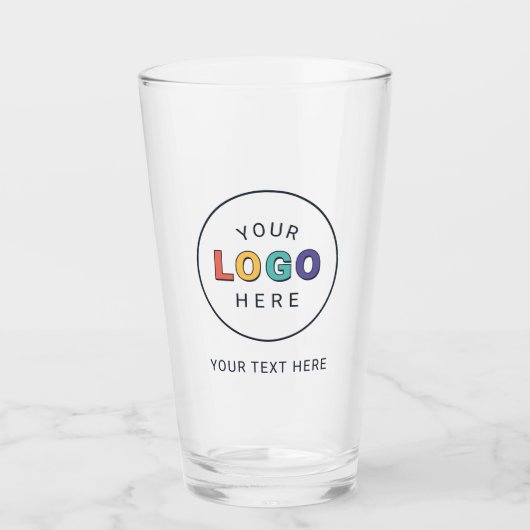 Aangepast Gebrandmerkt Logo Zakelijk Glas (Voorkant)