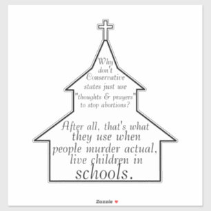 Aangepast gebruik "Gedachten en gebeden" voor abor Sticker