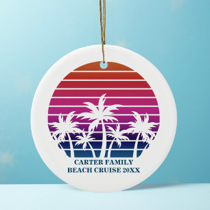 Aangepast gebruik van Beach Cruise Family Reunion Keramisch Ornament