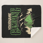 Aangepast gebruik van Camp Trip Adventure voor Cam Sherpa Deken (Voorkant (horizontaal))