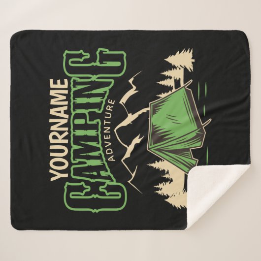 Aangepast gebruik van Camp Trip Adventure voor Cam Sherpa Deken (Voorkant (horizontaal))