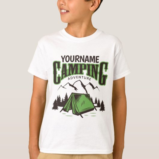 Aangepast gebruik van Camp Trip Adventure voor Cam T-shirt (Voorkant)