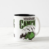 Aangepast gebruik van Camp Trip Adventure voor Cam Tweekleurige Koffiemok (Voorkant rechts)