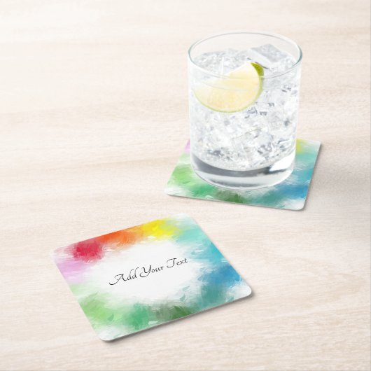 Aangepast gecalligrafeerd Manuscript Kleurrijke Mo Kartonnen Onderzetters (Insitu)