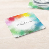 Aangepast gecalligrafeerd Manuscript Kleurrijke Mo Kartonnen Onderzetters (Schuin)