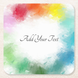 Aangepast gecalligrafeerd Manuscript Kleurrijke Mo Kartonnen Onderzetters