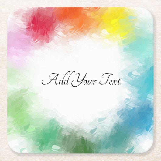 Aangepast gecalligrafeerd Manuscript Kleurrijke Mo Kartonnen Onderzetters (Voorkant)