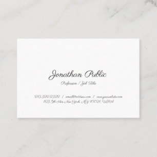 Aangepast gecalligrafeerde elegante moderne eenvou visitekaartje