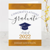 Aangepast gecongratiseerd Afstuderen naam en jaar  Kaart (Gele Bloem)