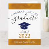 Aangepast gecongratiseerd Afstuderen naam en jaar  Kaart (Voorkant)