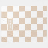 Aangepast gecontroleerd neutraal licht fleece deken (Voorkant (Horizontaal))