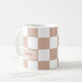 Aangepast gecontroleerd neutraal Roos Blush roze Koffiemok (Voorkant links)