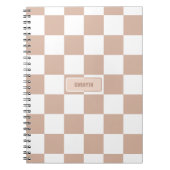 Aangepast gecontroleerd neutraal Roos Blush roze Notitieboek (Voorkant)