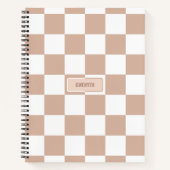 Aangepast gecontroleerd neutraal Roos Blush roze Notitieboek (Voorkant)