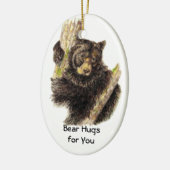 Aangepast gedateerd Beer voor je zwarte Beer Keramisch Ornament (Links)