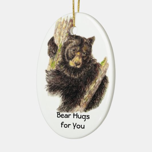 Aangepast gedateerd Beer voor je zwarte Beer Keramisch Ornament (Links)