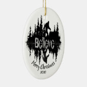 Aangepast gedateerd geloven dat Sasquatch Big Foot Keramisch Ornament (Rechts)