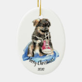 Aangepast gedateerd geloven dat Sasquatch Big Foot Keramisch Ornament (Achterkant)