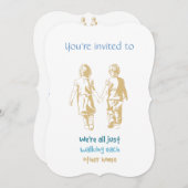 Aangepast gedateerd Jubileum Nodig Hand in Hand ui Kaart (Voorkant / Achterkant)