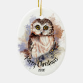 Aangepast gedateerd statief voor vogelgriep kerst keramisch ornament (Achterkant)