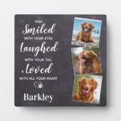 Aangepast gedenken 3 Foto Pet Dog Memorial Fotoplaat (Voorkant)