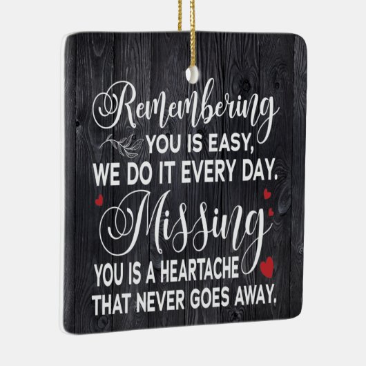 Aangepast gedenken, je gedenkwaardige prijsopgave  keramisch ornament (Rechts)