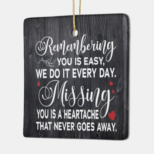 Aangepast gedenken, je gedenkwaardige prijsopgave  keramisch ornament (Links)