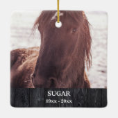 Aangepast gedenken, je gedenkwaardige prijsopgave  keramisch ornament (Achterkant)