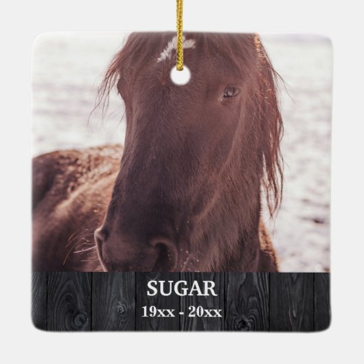 Aangepast gedenken, je gedenkwaardige prijsopgave  keramisch ornament (Achterkant)