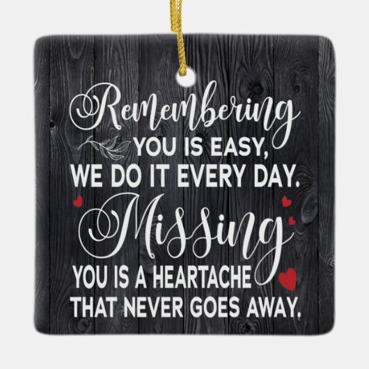 Aangepast gedenken, je gedenkwaardige prijsopgave  keramisch ornament (Voorkant)