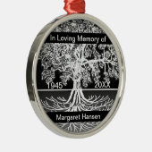 Aangepast gedenkteken | Levensboom Metalen Ornament (Rechts)