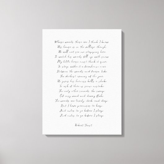 Aangepast gedicht afdrukken op Canvas (Voorkant)