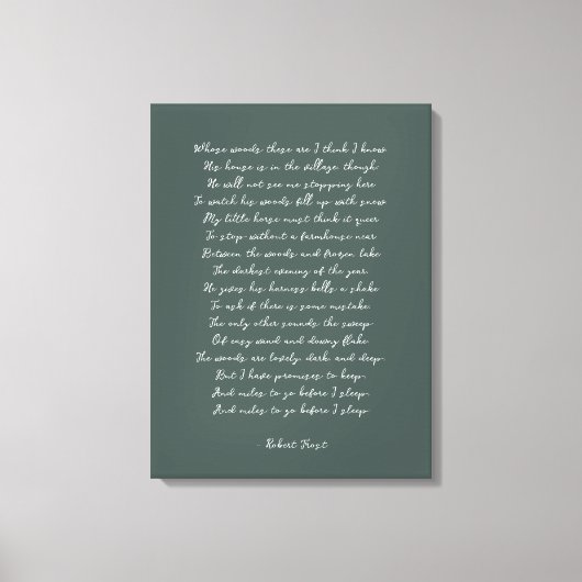 Aangepast gedicht afdrukken op Canvas (Voorkant)