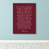 Aangepast gedicht afdrukken op Canvas (Insitu (Houten vloer))