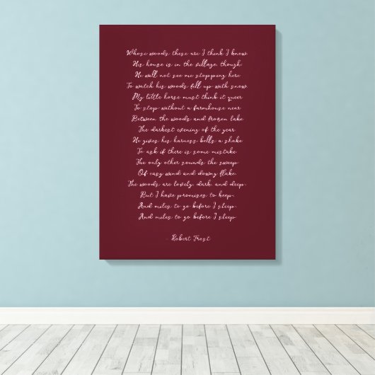 Aangepast gedicht afdrukken op Canvas (Insitu (Houten vloer))