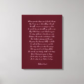 Aangepast gedicht afdrukken op Canvas (Voorkant)