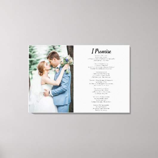 Aangepast gedicht Citaat met Foto Canvas Afdruk (Voorkant)