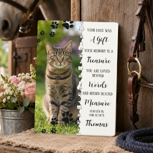 Aangepast Gedicht Herdenkingsplaque Kat Foto Fotoplaat
