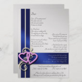 Aangepast gedicht Opslaan Datum Save The Date (Voorkant / Achterkant)