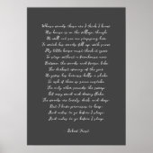 Aangepast gedicht song lyric print (Voorkant)