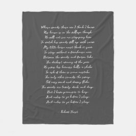 Aangepast gedicht Song Lyric Quote Fleece Deken
