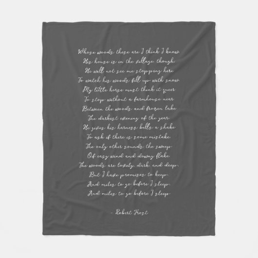 Aangepast gedicht Song Lyric Quote Fleece Deken (Voorkant)
