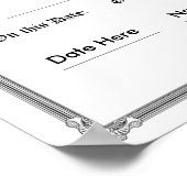 Aangepast gedrukt diplomatiek Poster (Hoek)