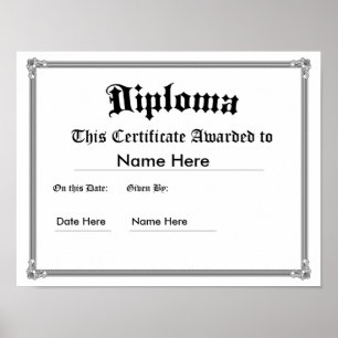 Aangepast gedrukt diplomatiek Poster