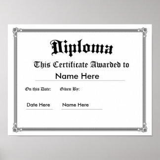 Aangepast gedrukt diplomatiek Poster