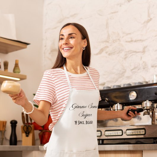 Aangepast ・ Geef me wat suiker Lang Schort